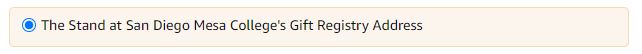 Image of The Stand Gift Registry Address Option
